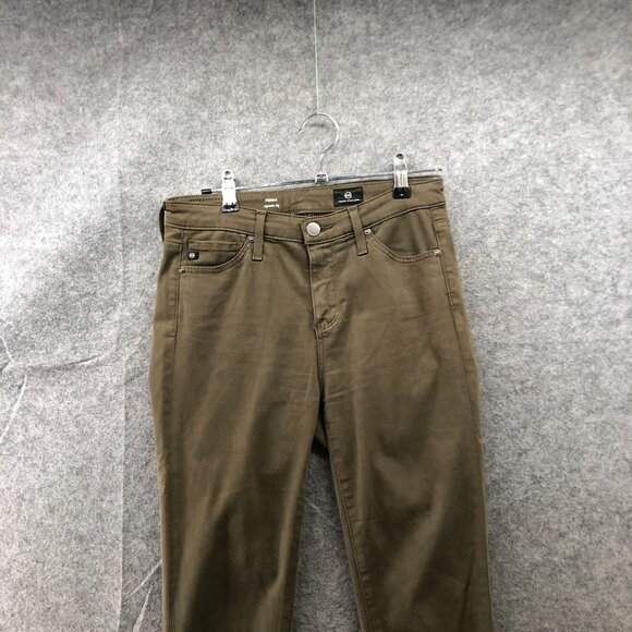 AG Adriano Goldschmied Prima Cigarette Jeans Womens 25R Chino Olive Green - Picture 3 of 10